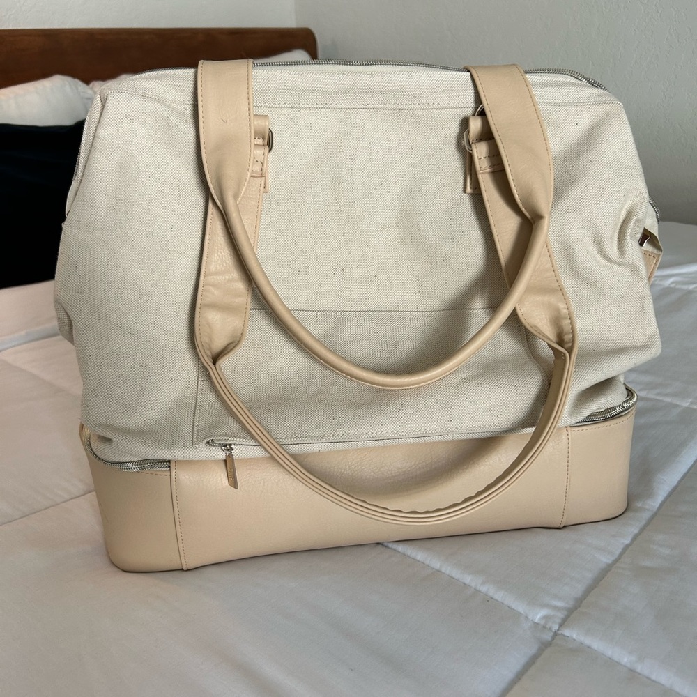 Beis Cream and Tan Weekender Bag - Picture 2 of 7